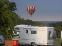 LAZY SUMMER;:S EVENINGS HOT AIR BALLOONS OFTEN SEEN OVER CAMPSITE (click to enlarge)